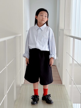 「アイテム（シャツ/ブラウス）」を使った、sui_mmyさん（キッズ・133cm）の秋コーディネート
