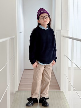 「アイテム（帽子）」を使った、sui_mmyさん（キッズ・133cm）の秋コーディネート