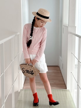 「LOWRYS FARM（ローリーズファーム）のアイテム」を使った、sui_mmyさん（キッズ・137cm）の春コーディネート