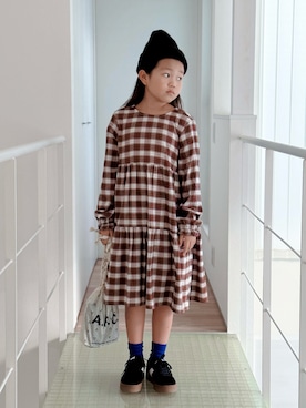 「アイテム（ワンピース/ドレス）」を使った、sui_mmyさん（キッズ・133cm）の秋コーディネート