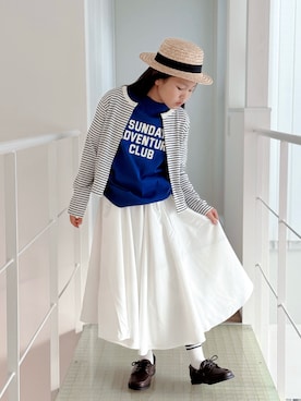 「アイテム（帽子）」を使った、sui_mmyさん（キッズ・137cm）の春コーディネート