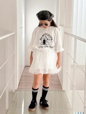 「アイテム（アクセサリー）」を使った、sui_mmyさん（キッズ・133cm）の秋コーディネート