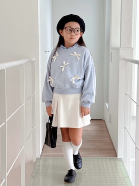 「アイテム（スウェット）」を使った、sui_mmyさん（キッズ・133cm）の秋コーディネート