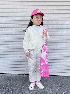 「H&M（エイチ・アンド・エム）のアイテム（キャップ）」を使った、sui_mmyさん（キッズ・110cm）の冬コーディネート