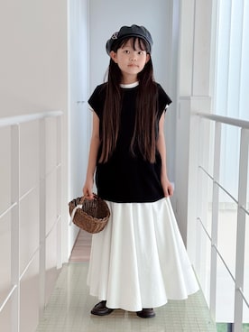 「H&M（エイチ・アンド・エム）のアイテム（帽子）」を使った、sui_mmyさん（キッズ・139cm）の夏コーディネート