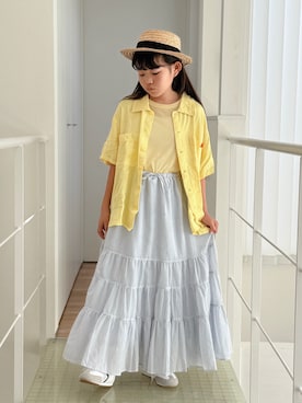 「UNIVERSAL OVERALL（ユニバーサルオーバーオール）のアイテム」を使った、sui_mmyさん（キッズ・139cm）の夏コーディネート