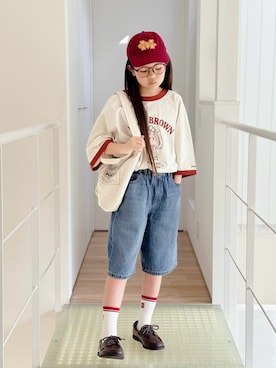 「H&M（エイチ・アンド・エム）のアイテム」を使った、sui_mmyさん（キッズ・137cm）の春コーディネート