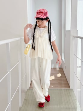 「Supreme （シュプリーム）のアイテム」を使った、sui_mmyさん（キッズ・137cm）の春コーディネート