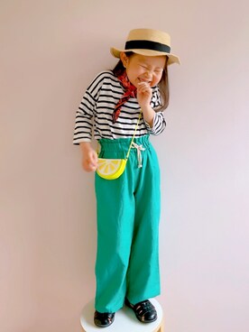 「H&M（エイチ・アンド・エム）のアイテム（バッグ）」を使った、sui_mmyさん（キッズ・110cm）の春コーディネート