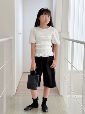 「CIAOPANIC TYPY（チャオパニックティピー）のアイテム（バッグ）」を使った、sui_mmyさん（キッズ・139cm）の夏コーディネート