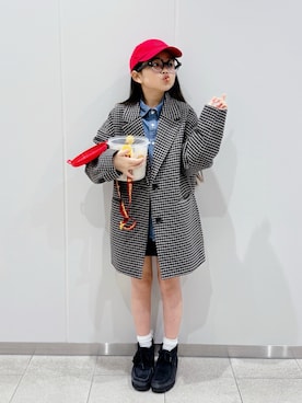 「アイテム（帽子）」を使った、sui_mmyさん（キッズ・137cm）の冬コーディネート