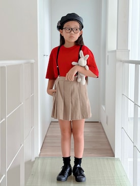 「adidas（アディダス）の【HEREIAM】adidas(アディダス)SUPERSTAR II（スニーカー）」を使った、sui_mmyさん（キッズ・130cm）の夏コーディネート