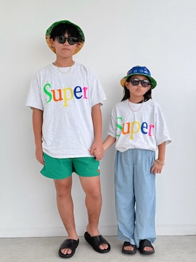 「アイテム（パンツ）」を使った、sui_mmyさん（キッズ・130cm）の夏コーディネート