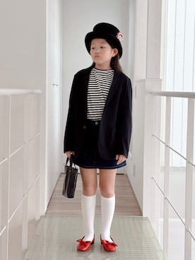 「アイテム（トップス）」を使った、sui_mmyさん（キッズ・133cm）の秋コーディネート