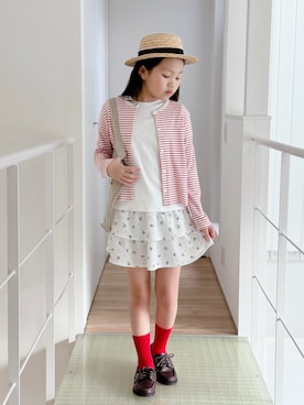 「西松屋（ニシマツヤ）のアイテム」を使った、sui_mmyさん（キッズ・137cm）の春コーディネート