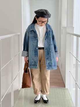 「H&M（エイチ・アンド・エム）のアイテム（帽子）」を使った、sui_mmyさん（キッズ・137cm）の冬コーディネート