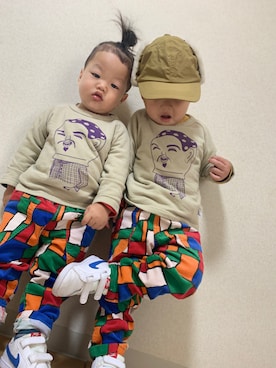 「JIPPON（ジポン）のアイテム」を使った、太陽と虹さん（キッズ・90cm）の秋コーディネート