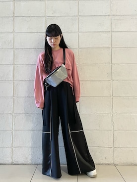 「アイテム（スウェット）」を使った、ISAさん（レディース・160cm・30代）の冬コーディネート