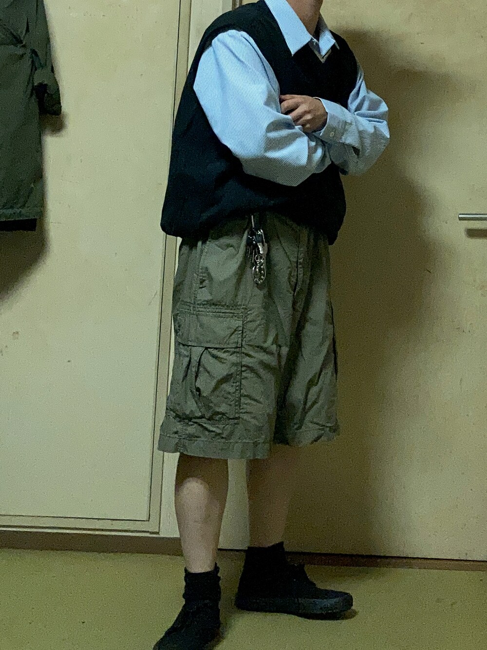 「military、used、outfit」｜「usedのアイテム（シャツ/ブラウス、ブルー系）」を使った、Taka→さん（メンズ・165cm）の夏コーディネートの1枚目の写真