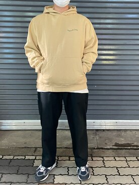 「B'2nd（ビーセカンド）のアイテム（パーカー）」を使った、あかおさん（メンズ・171cm）の秋コーディネート