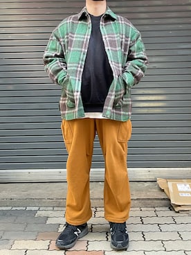 「B'2nd（ビーセカンド）のアイテム（スウェット）」を使った、あかおさん（メンズ・171cm）の冬コーディネート