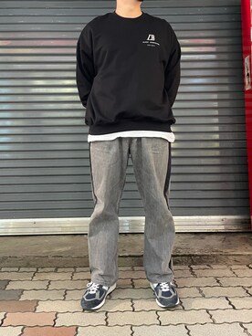 「B'2nd（ビーセカンド）のアイテム（スウェット）」を使った、あかおさん（メンズ・171cm）の秋コーディネート