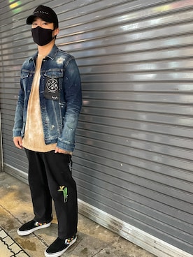 「surt（サート）のアイテム（ブルゾン）」を使った、あかおさん（メンズ・171cm）の夏コーディネート