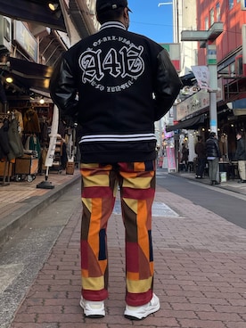 「A4A（エーフォーエー）のアイテム（ブルゾン）」を使った、あかおさん（メンズ・171cm）の冬コーディネート