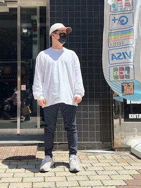「B'2nd（ビーセカンド）のアイテム（トップス）」を使った、あかおさん（メンズ・171cm）の春コーディネート