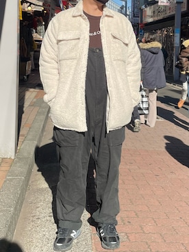 「STAMPD（スタンプド）のアイテム（ジャケット/アウター）」を使った、あかおさん（メンズ・171cm）の冬コーディネート