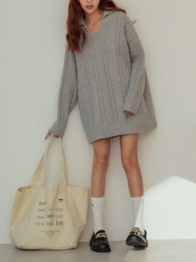 「LOVFEE（ラッフィ）のアイテム」を使った、Louise さん（レディース・165cm）の春コーディネート