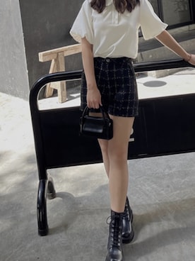 「LOVFEE（ラッフィ）のアイテム」を使った、Louise さん（レディース・165cm）の春コーディネート