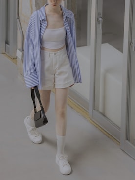 「LOVFEE（ラッフィ）のアイテム」を使った、Louise さん（レディース・165cm）の春コーディネート