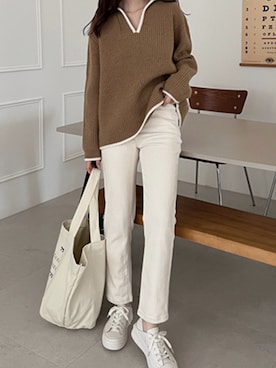 「LOVFEE（ラッフィ）のアイテム」を使った、Louise さん（レディース・165cm）の春コーディネート