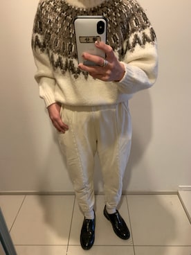 「ニット/セーター」｜「アイテム（ブーティ）」を使った、マヨ子さん（レディース・153cm）の冬コーディネート