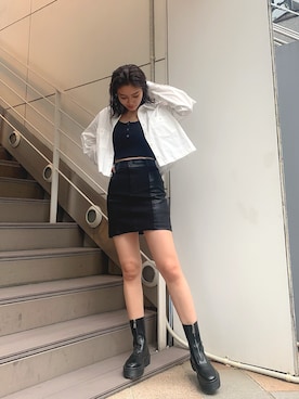 「アイテム（キャミソール）」を使った、MIYUKIさん（レディース・163cm・10代）の秋コーディネート