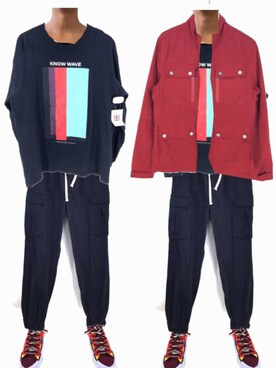 「MONKEY TIME（モンキータイム）のアイテム（カーゴパンツ）」を使った、stylist_tenさん（メンズ・175cm）の春コーディネート