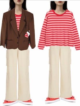 「MONKI（モンキ）のアイテム（Tシャツ/カットソー）」を使った、stylist_tenさん（レディース・160cm）の春コーディネート