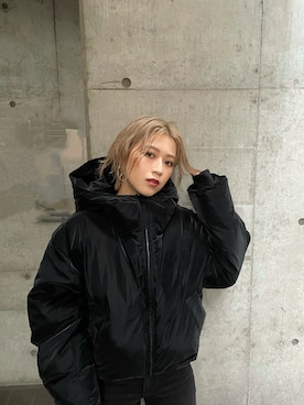 「MURUA（ムルーア）のアイテム（ブルゾン）」を使った、早久都加紗さん（レディース・158cm）の秋コーディネート