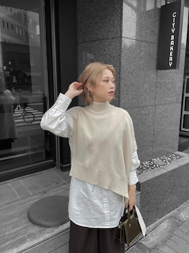 「MURUA（ムルーア）のアイテム（ワンピース/ドレス）」を使った、早久都加紗さん（レディース・158cm）の秋コーディネート