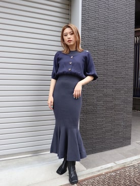 「MURUA（ムルーア）のアイテム（ワンピース/ドレス）」を使った、早久都加紗さん（レディース・158cm）の夏コーディネート