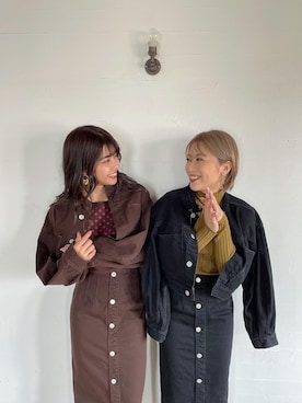 「MURUA（ムルーア）のアイテム（ブルゾン）」を使った、早久都加紗さん（レディース・158cm）の夏コーディネート