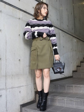 早久都加紗さん（レディース・158cm）の冬コーディネート