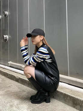 「MURUA（ムルーア）のアイテム（ワンピース/ドレス）」を使った、早久都加紗さん（レディース・158cm）の秋コーディネート