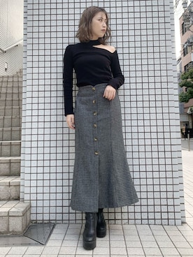 早久都加紗さん（レディース・158cm）の冬コーディネート