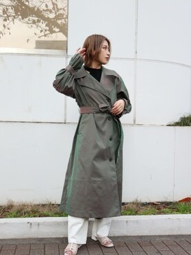 「#今日のコーデ」｜「アイテム（その他アウター）」を使った、早久都加紗さん（レディース・158cm）の冬コーディネート