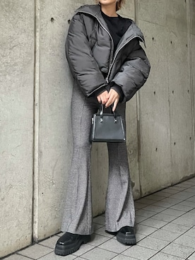 「MURUA（ムルーア）のアイテム（ブルゾン）」を使った、早久都加紗さん（レディース・158cm）の秋コーディネート