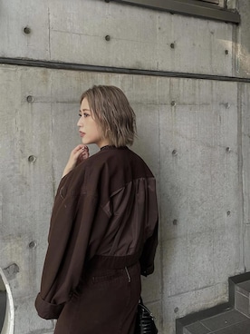 「MURUA（ムルーア）のアイテム（テーラードジャケット）」を使った、早久都加紗さん（レディース・158cm）の秋コーディネート