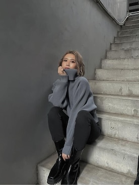 早久都加紗さん(レディース・158cm)の秋コーディネート