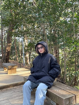 早久都加紗さん（レディース・158cm）の冬コーディネート